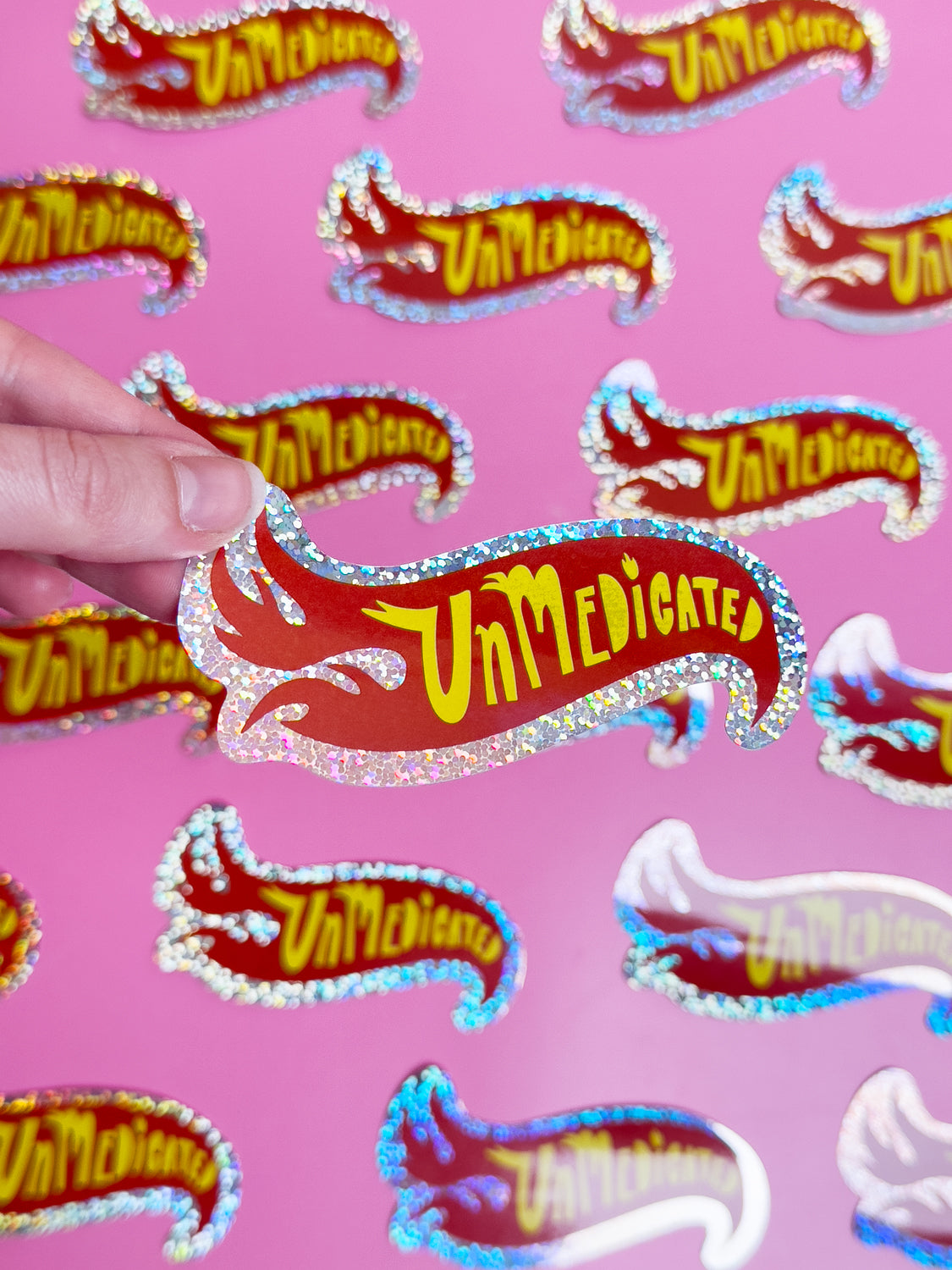 Unmedicated Hotwheels Sticker