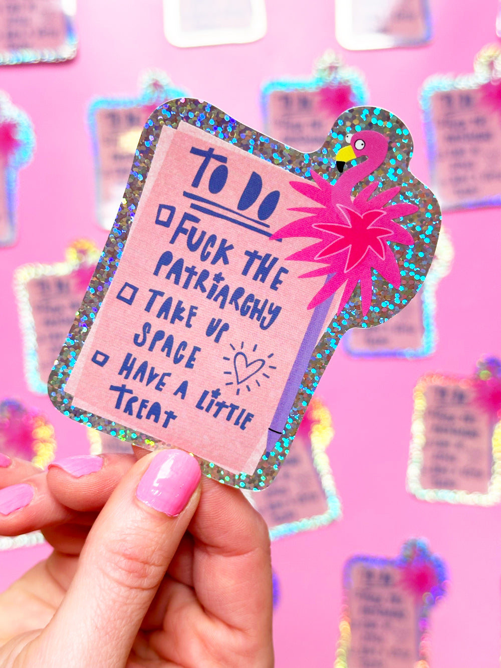 Feminist Flamingo Sticker