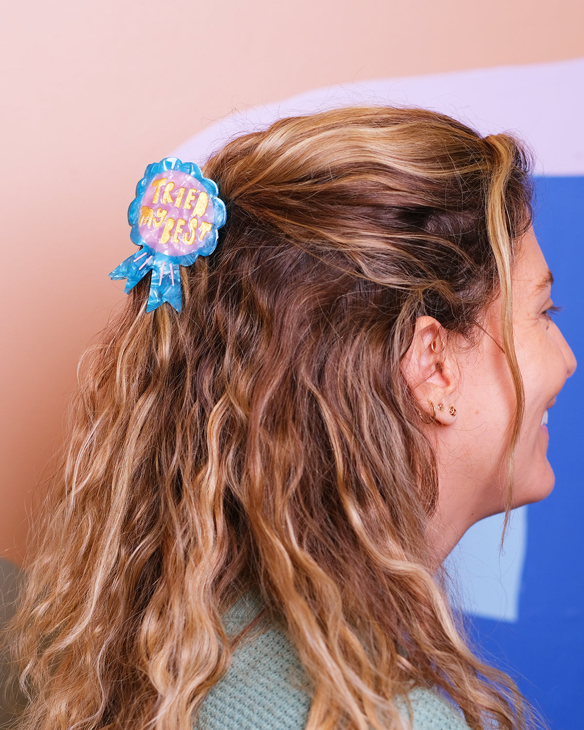 I Tried My Best Rosette Hair Claw Clip