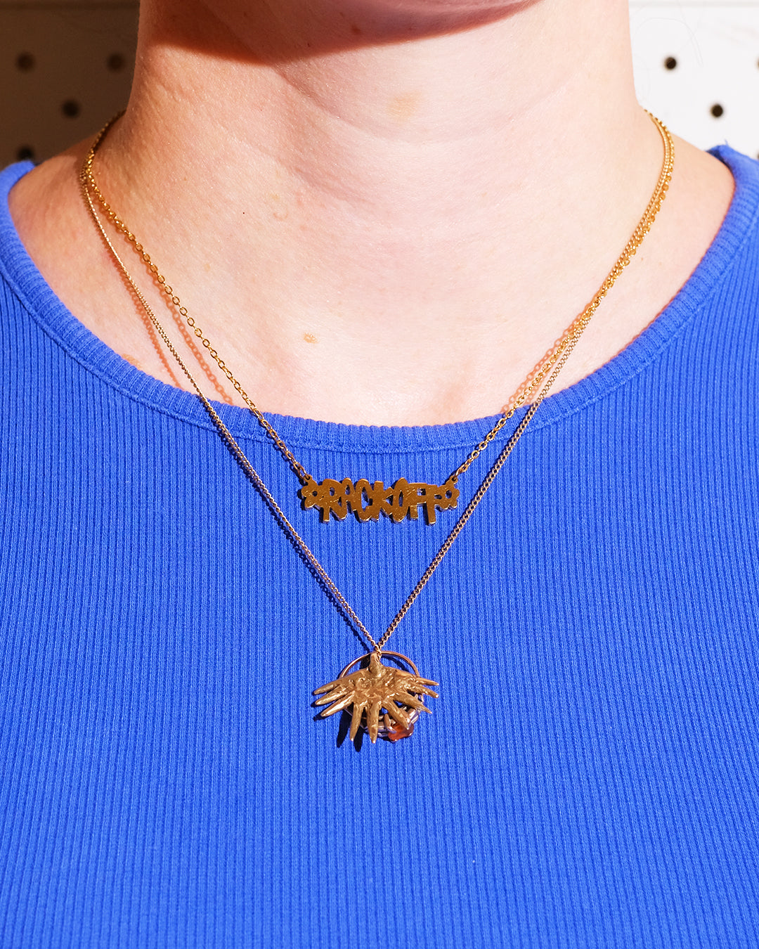 Rack Off - Gold Nameplate Necklace