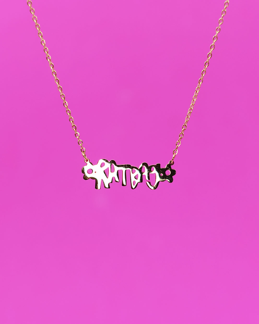 Ratbag - Gold Nameplate Necklace