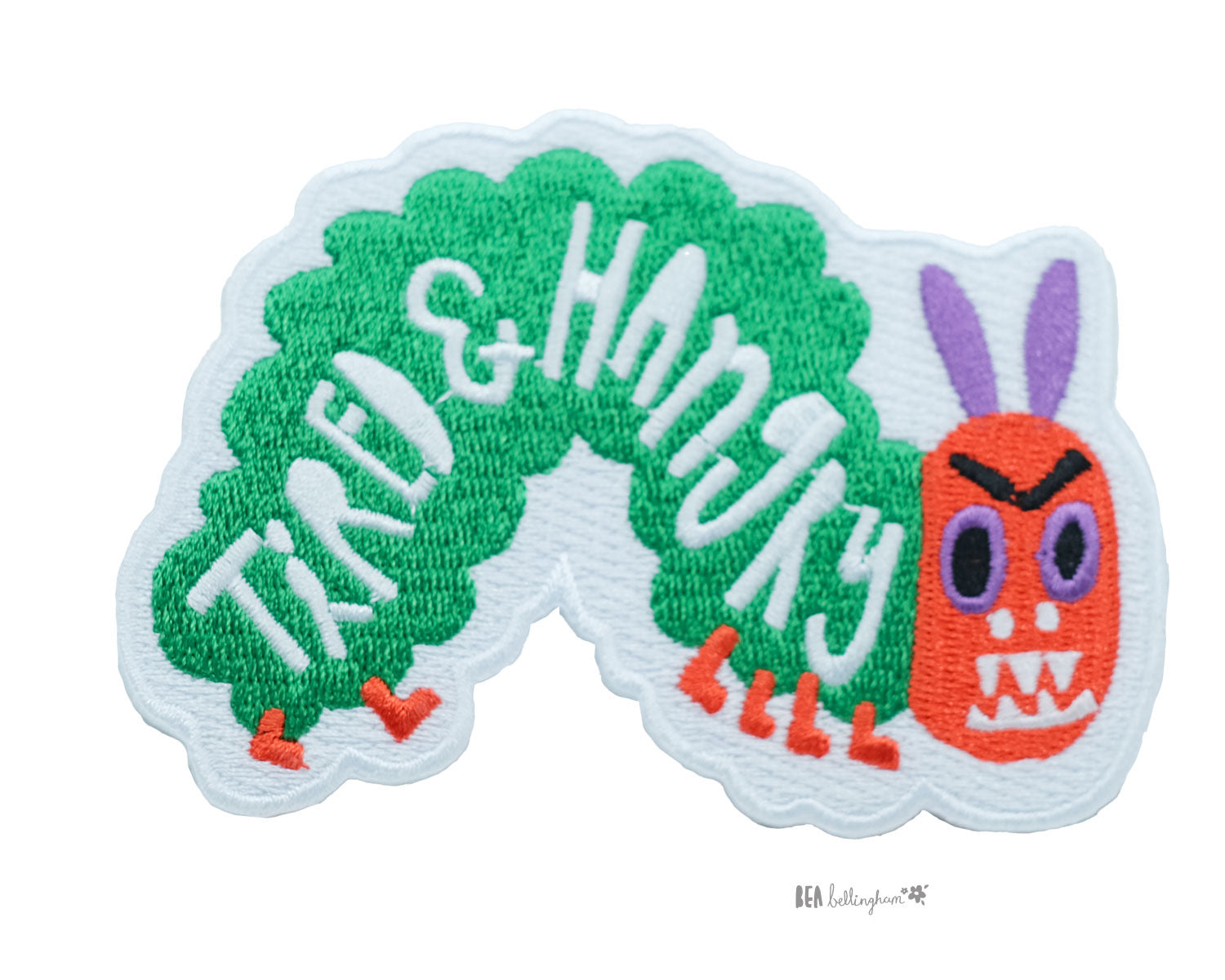 Tired and Hangry Iron on Patch