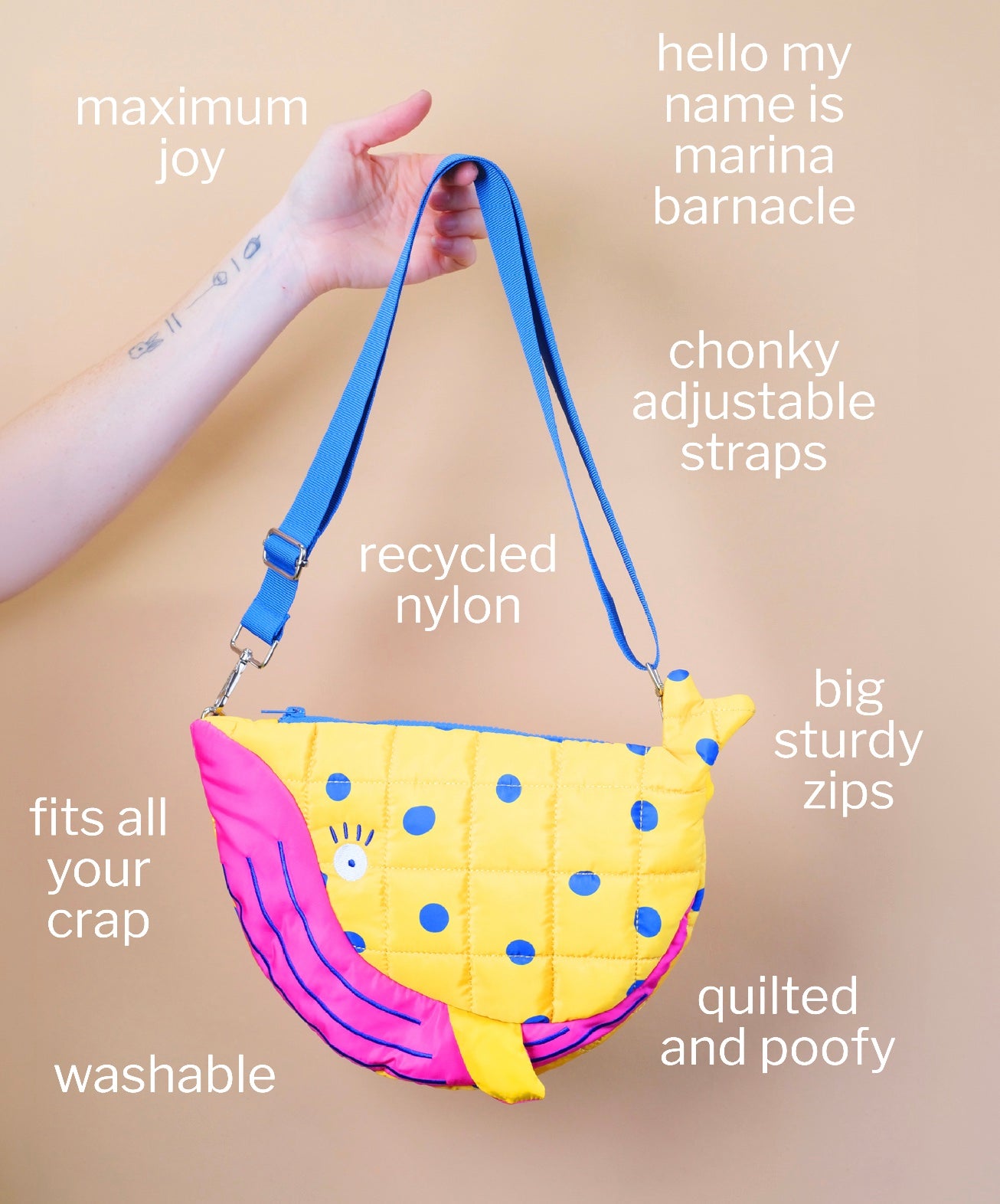 PREORDER Joyous Whale Crossbody Bag