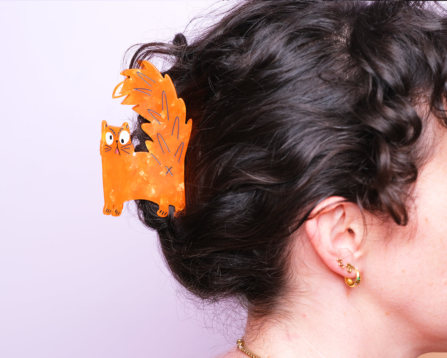 Azz Hole Angry Cat Hair Claw Clip