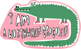 Worthwhile Crocodile Sticker