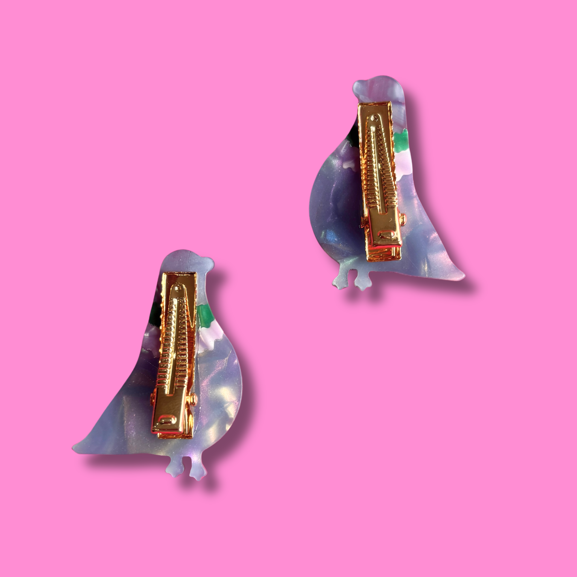 Bird Brain Pigeon Hair Slide Clips