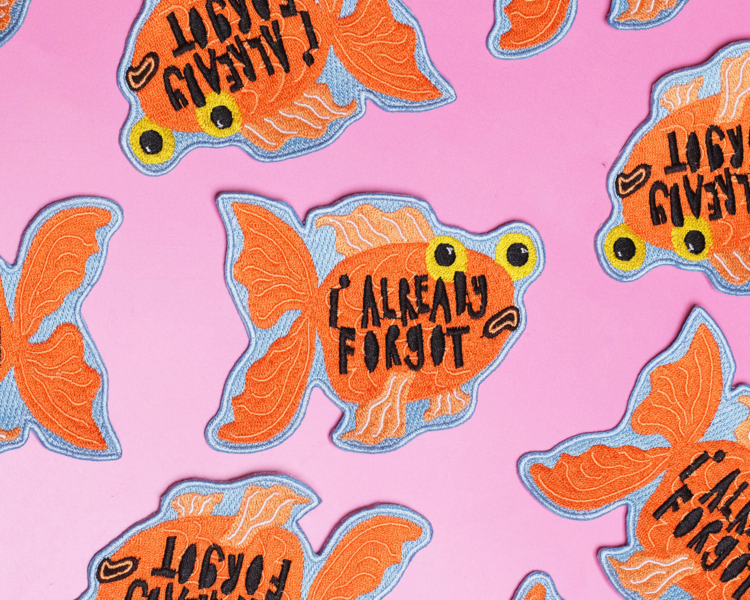 I Already Forgot Goldfish Iron on Patch