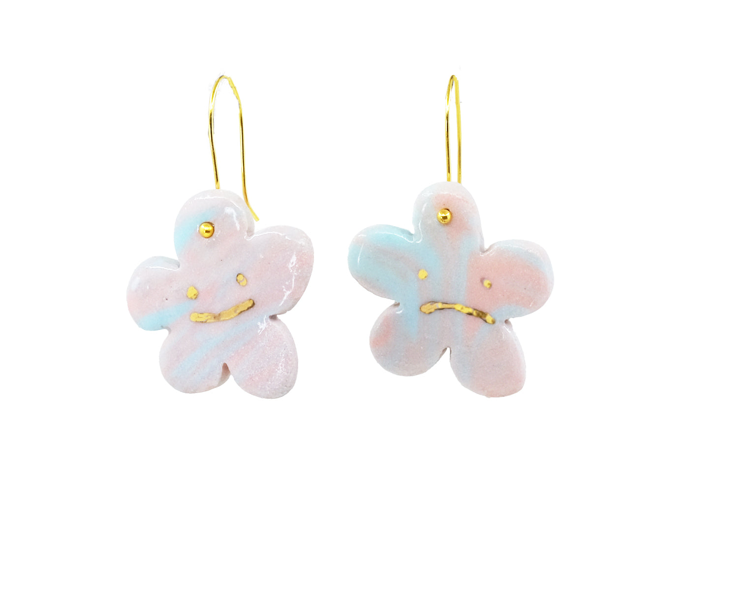Mixed Emoji Flower Dangles Earrings