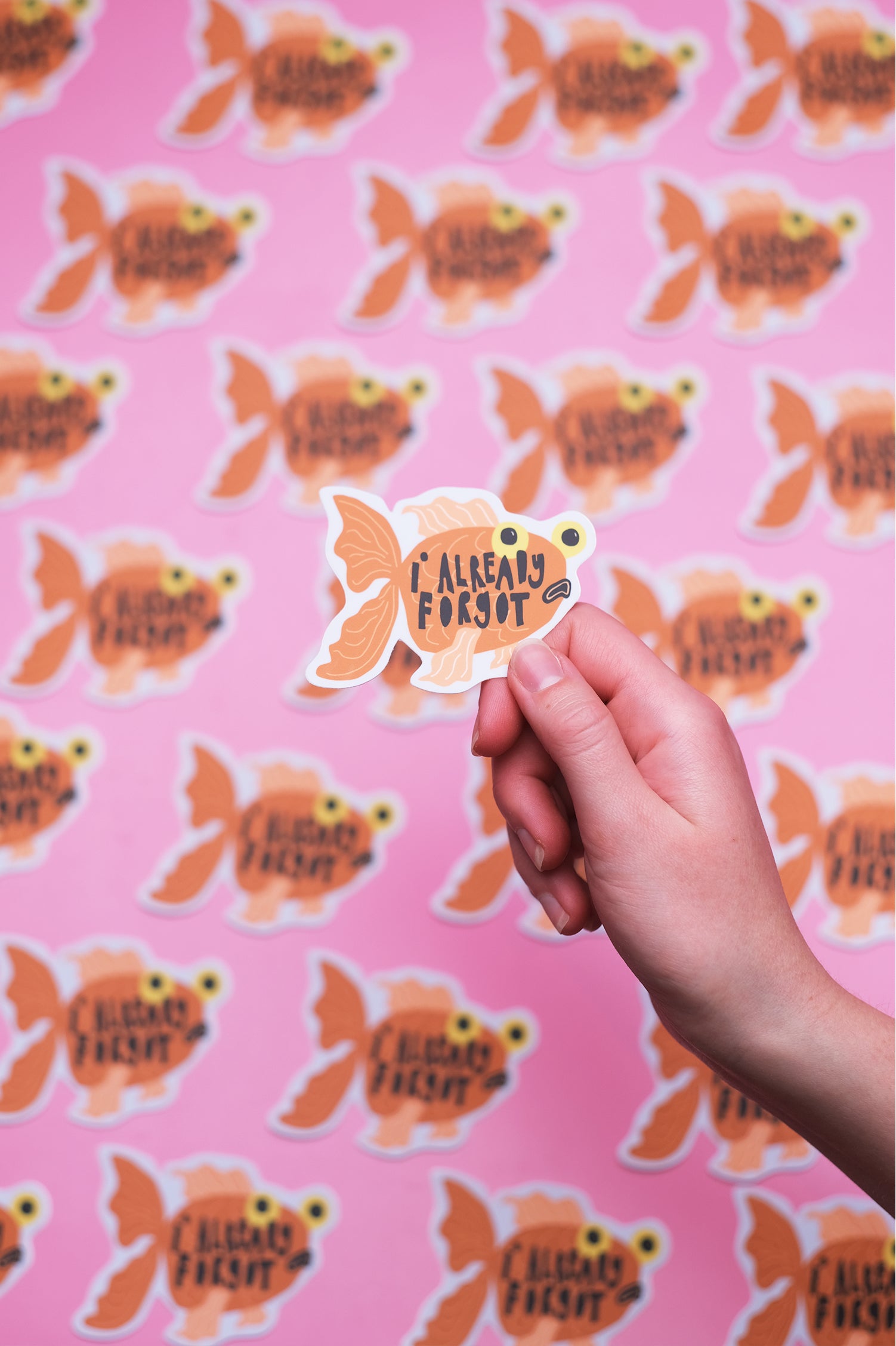 I Already Forgot Goldfish Holographic Sticker