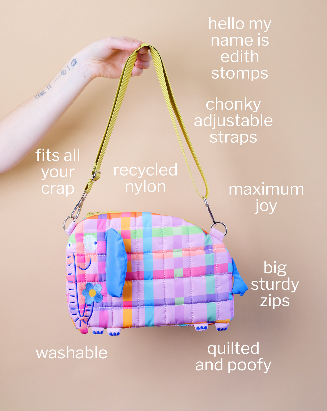 PREORDER All-Ears Elephant Crossbody Bag