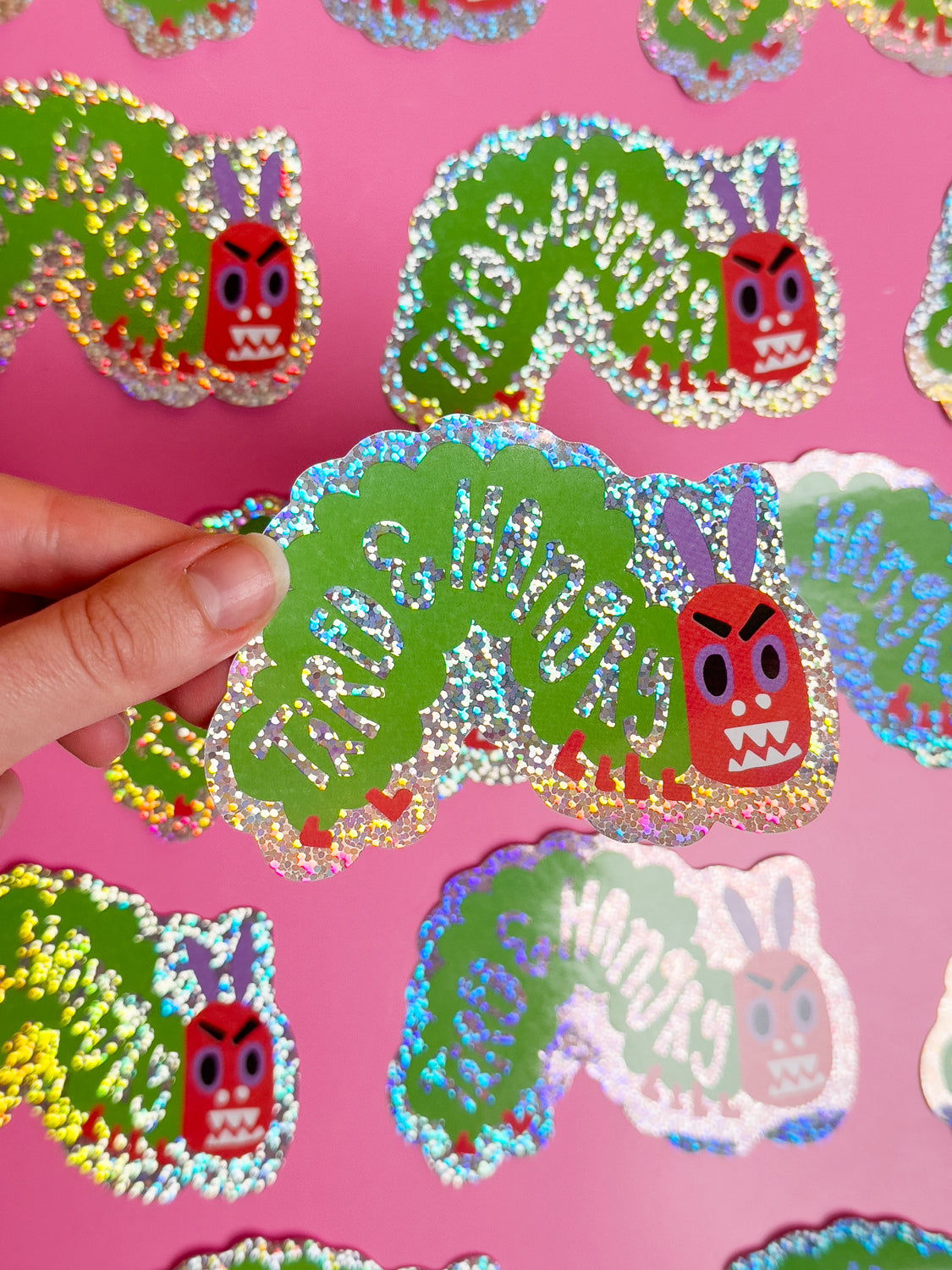 Tired and Hangry Caterpillar Sticker