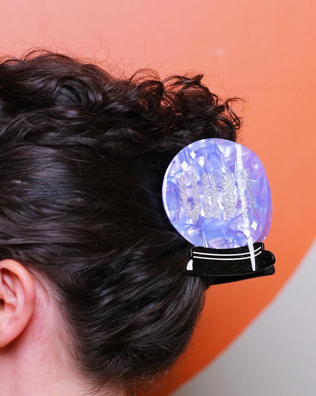 Crystal Ball Hair Claw Clip