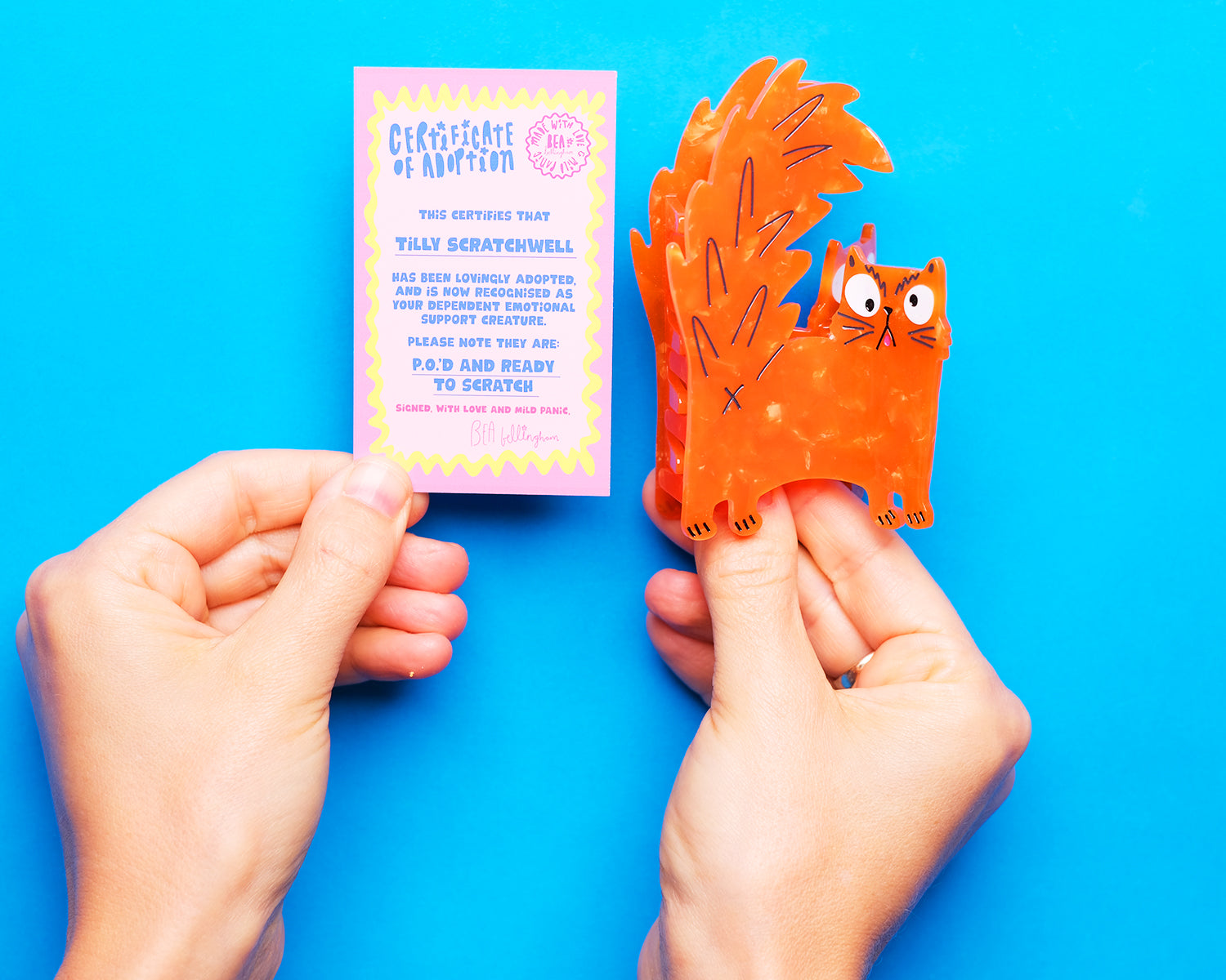 Azz Hole Angry Cat Hair Claw Clip