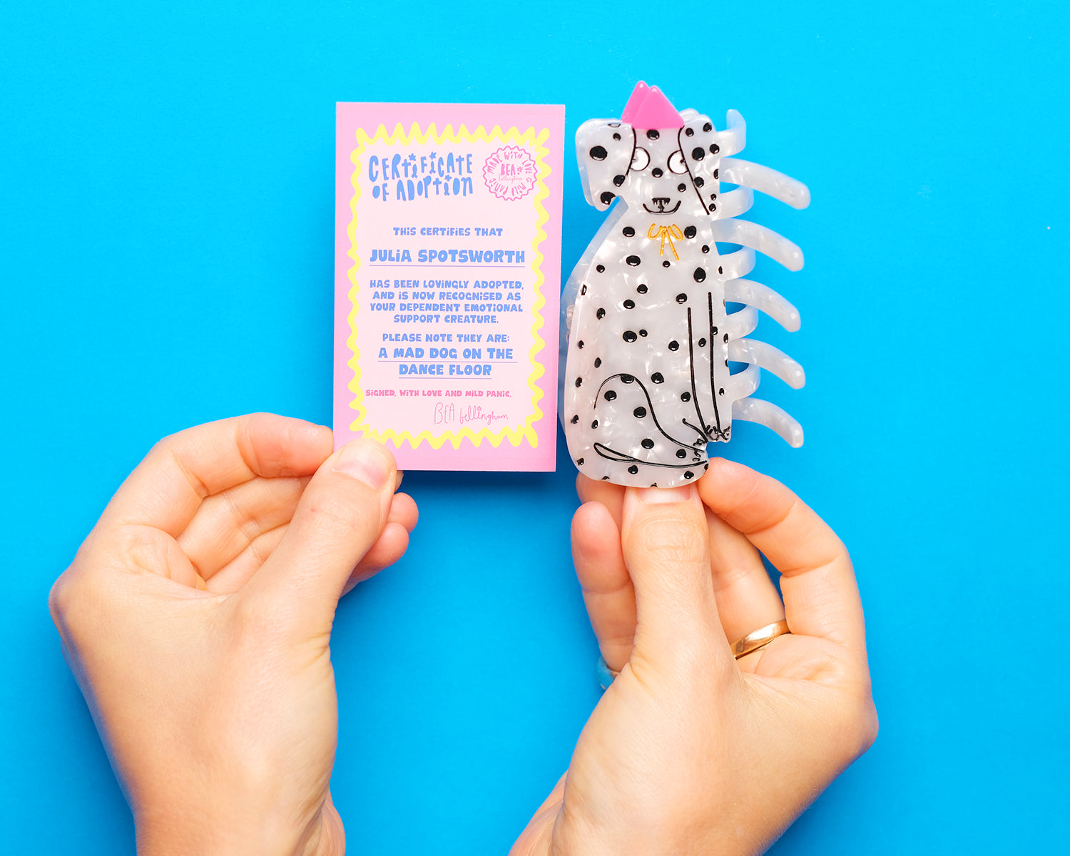 Dalmatian Dog Hair Claw Clip