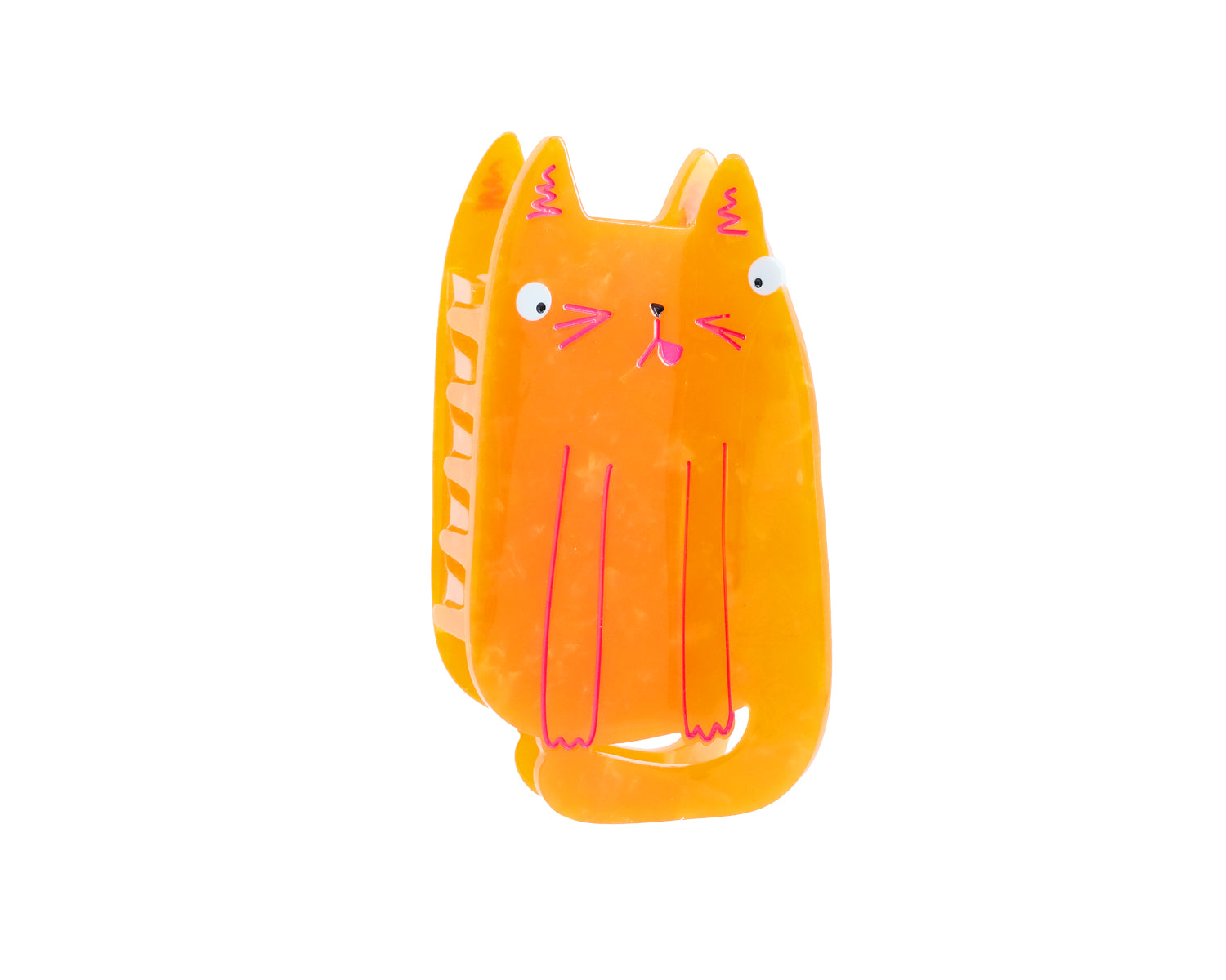 Fat Orange Cat Hair Claw Clip
