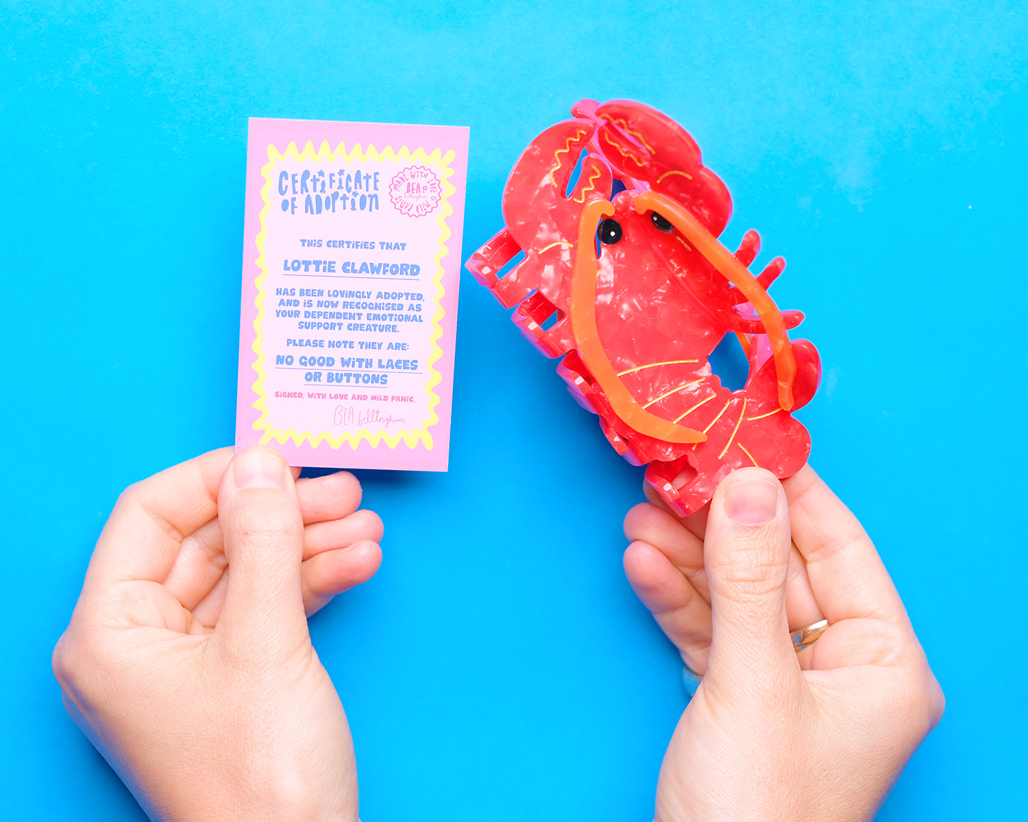 Lovely Lobster Hair Claw Clip