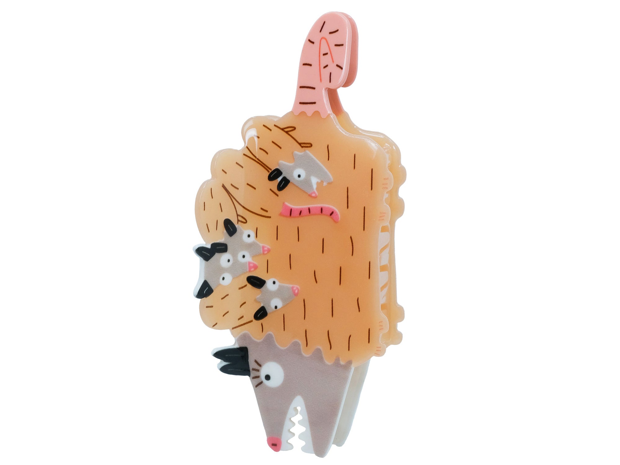 Opossum Hair Claw Clip