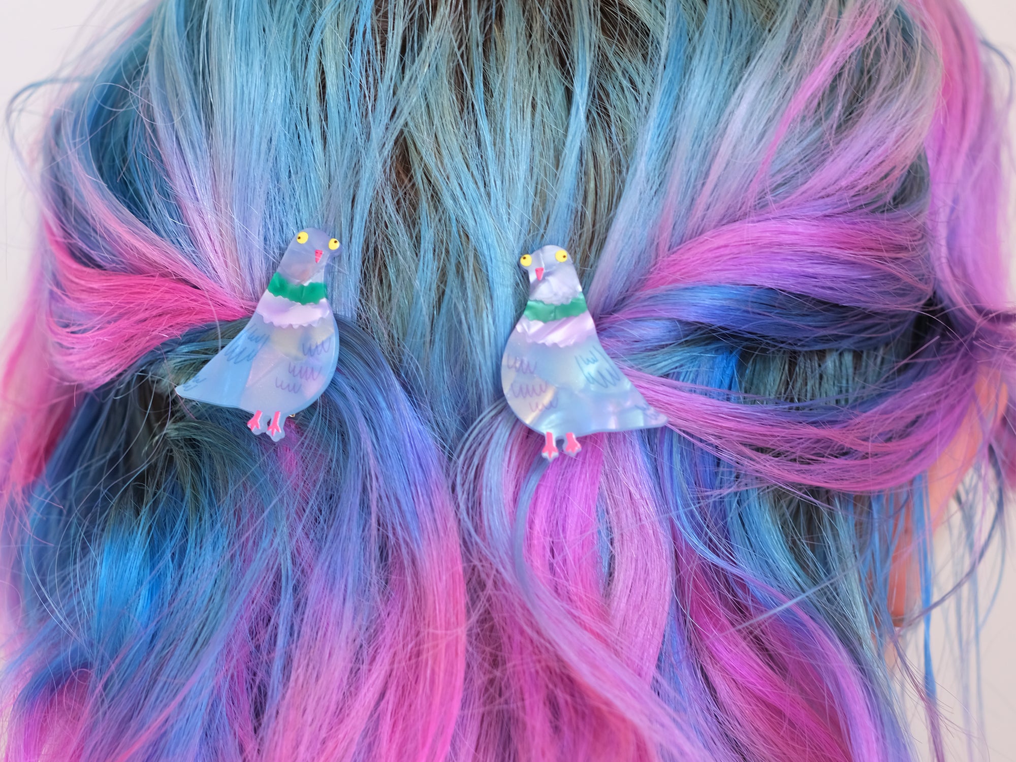 Bird Brain Pigeon Hair Slide Clips
