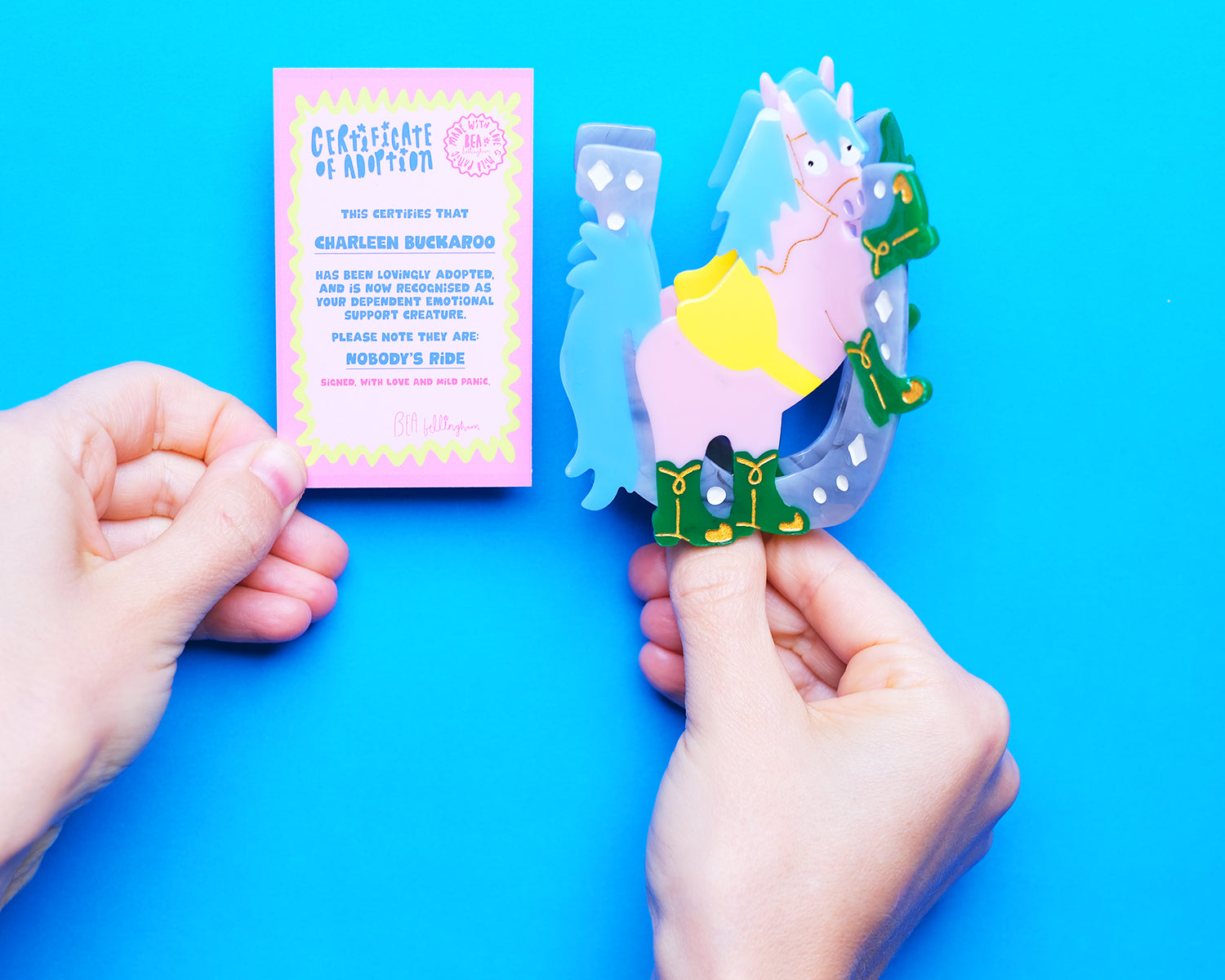 Cowgirl Pink Pony Hair Claw Clip