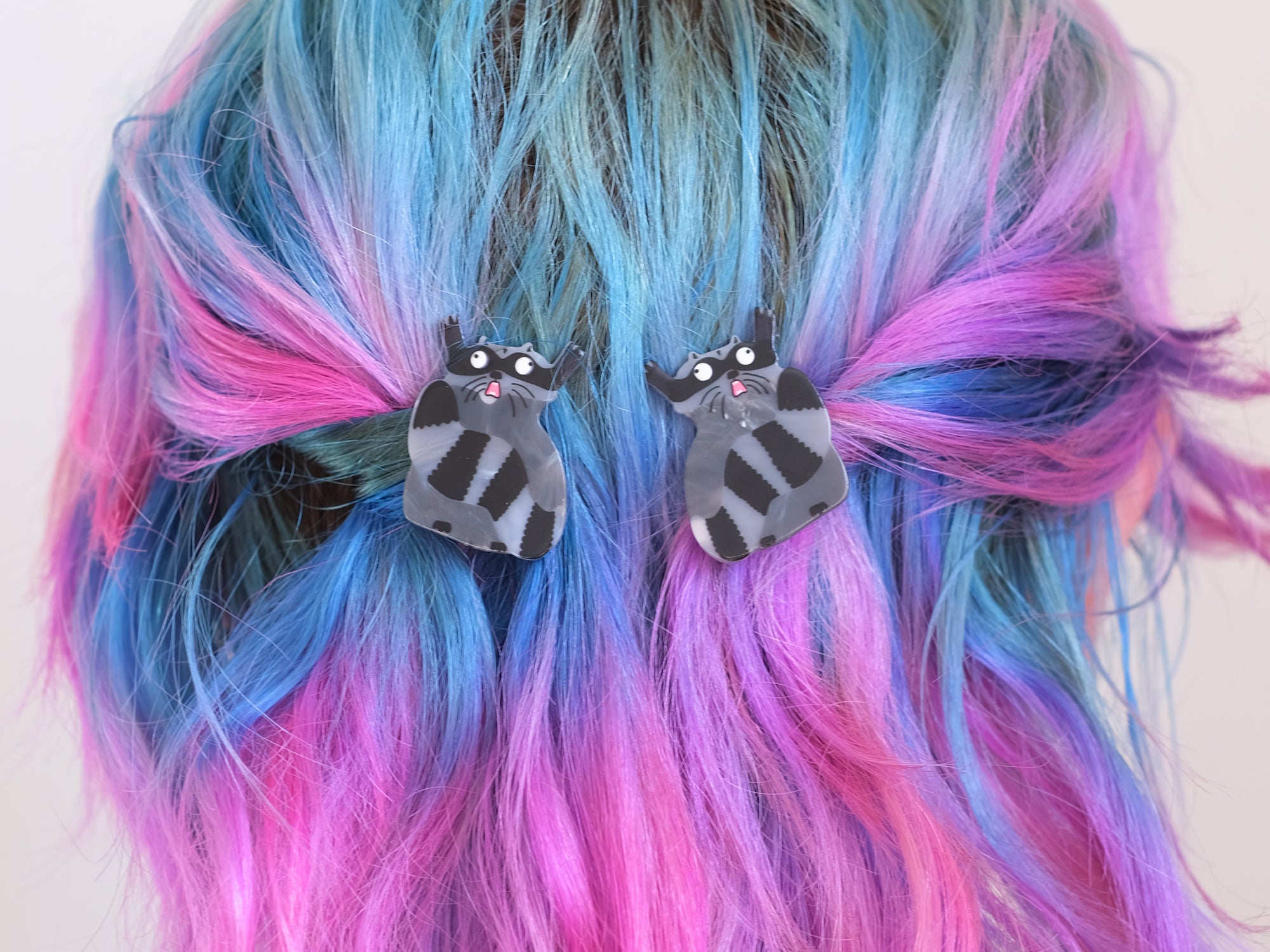 WTF Racoon Hair Slide Clips