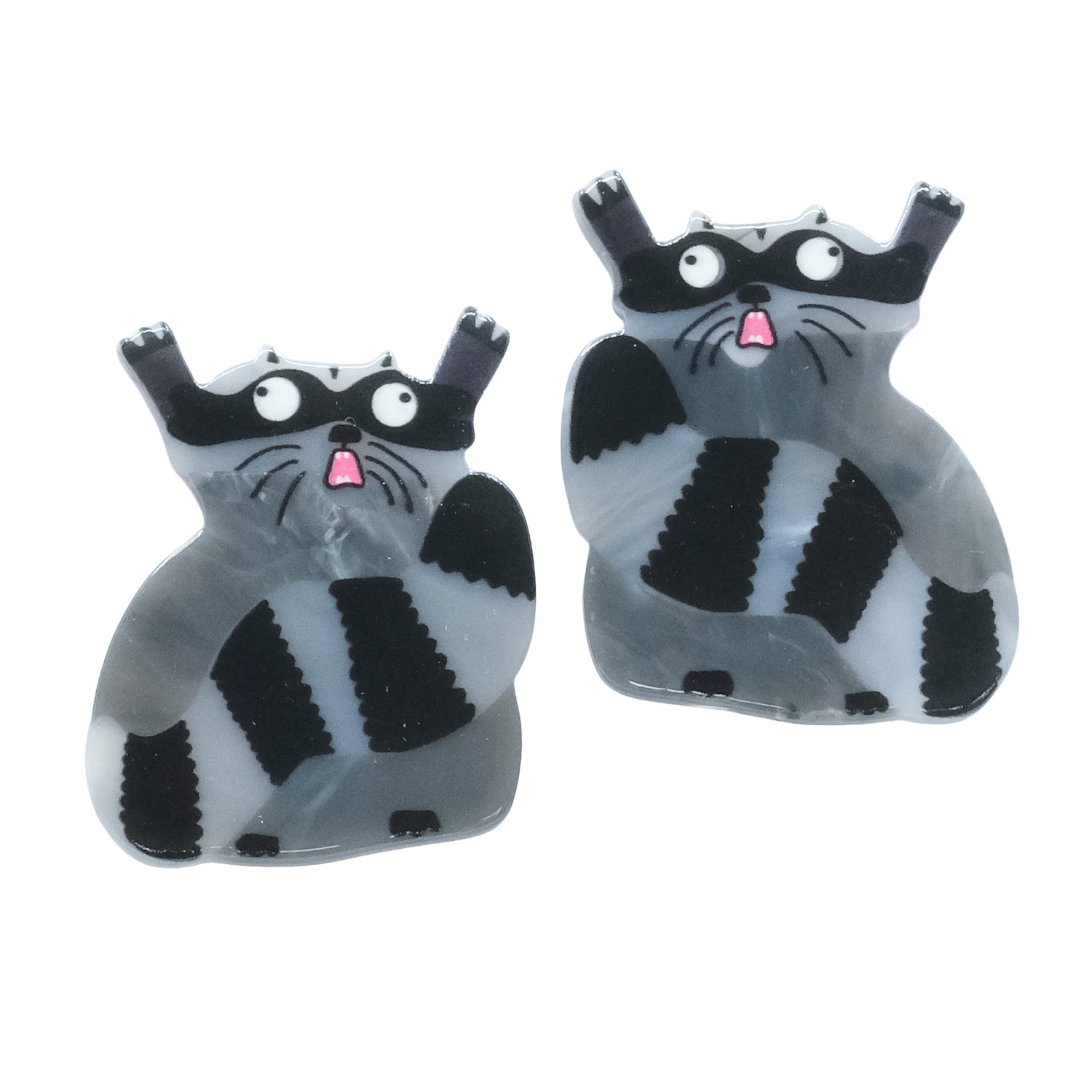 WTF Racoon Hair Slide Clips