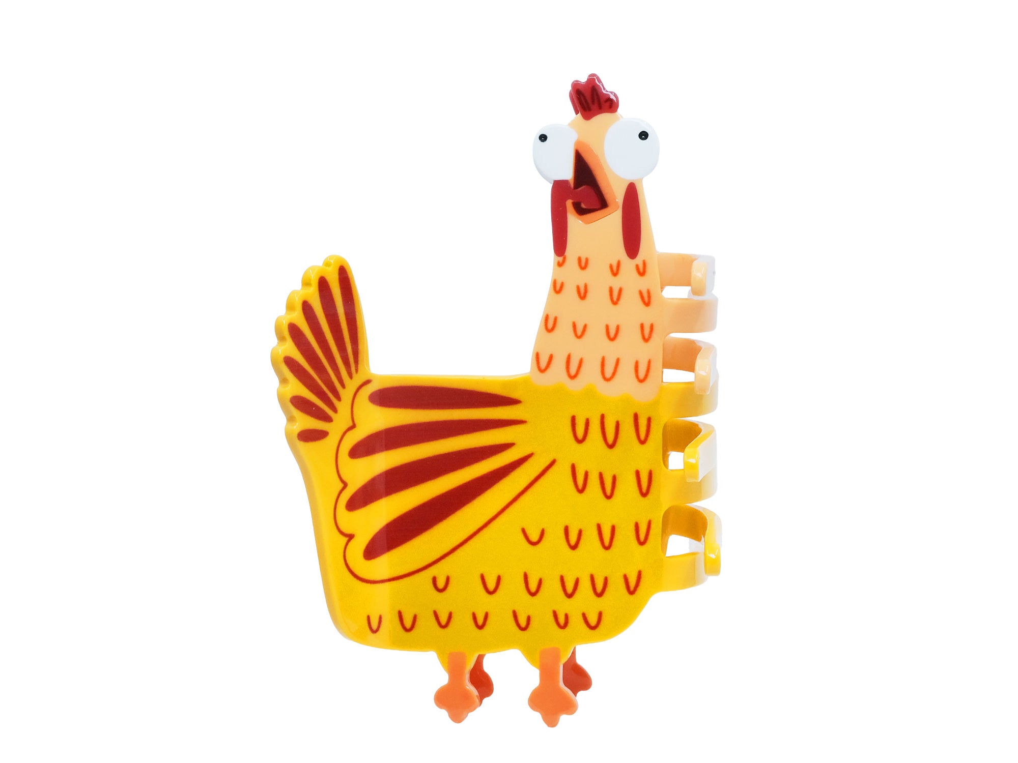Screaming Chicken Hair Claw Clip