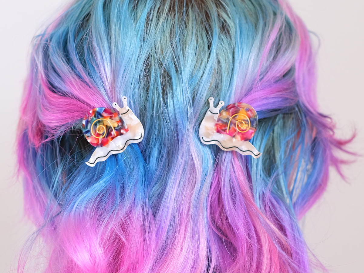 PRE ORDER Happy Snail Hair Slide Clips