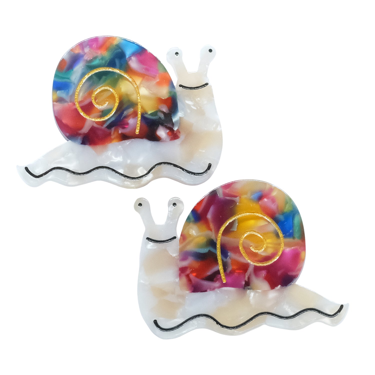 Happy Snail Hair Slide Clips